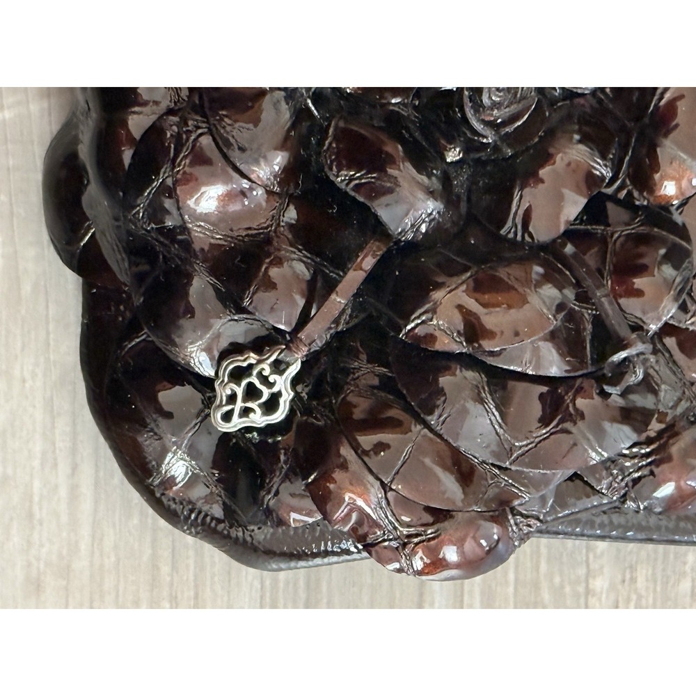 Brighton Roselie Flower Leather Coin Purse Crossbody. - Picture 3 of 16